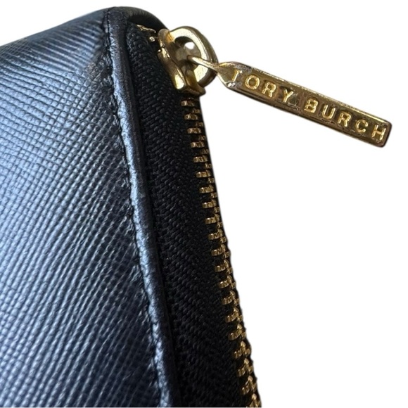 Tory Burch Black Saffiano Leather Zip Wallet Size OS - Picture 6 of 11